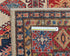 6x8 Ft Beige Kazak Afghan Hand Knotted Geometric Wool Area Rug