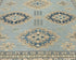 6x8 Ft Kazak Gray Afghan Hand Knotted Geometric Wool Area Rug