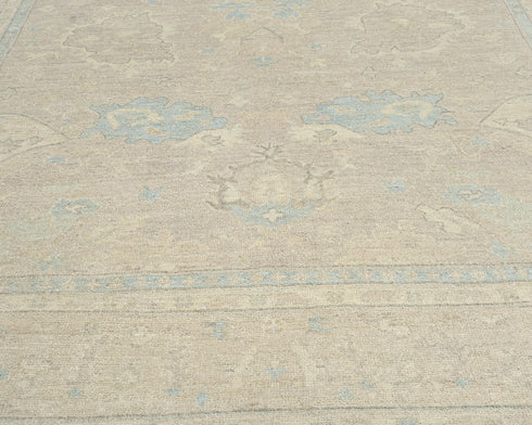 Soft Brown Oushak Turkish Handmade Traditional Wool 8x10 Area Rug