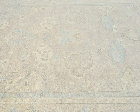 Soft Brown Oushak Turkish Handmade Traditional Wool 8x10 Area Rug