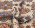 6x8 Beige Kazak Afghan Hand Knotted Geometric Wool Area Rug