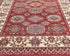 6x9 Red Kazak Afghan Hand Knotted Geometric Wool Area Rug