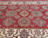 6x9 Red Kazak Afghan Hand Knotted Geometric Wool Area Rug
