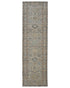 10 Feet Gray Kazak Afghan Hand Knotted Geometric Wool Runner Rug