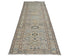 10 Feet Gray Kazak Afghan Hand Knotted Geometric Wool Runner Rug