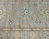 10 Feet Gray Kazak Afghan Hand Knotted Geometric Wool Runner Rug