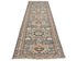 10 Ft Kazak Gray Afghan Hand Knotted Traditional Wool Runner Rug