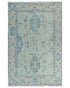 4x6 Silver Gray Oushak Turkish Handmade Traditional Veg Dye Wool Area Rug