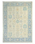 Muted Beige Oushak Turkish Hand Knotted Oriental 9x12 Wool Area Rug