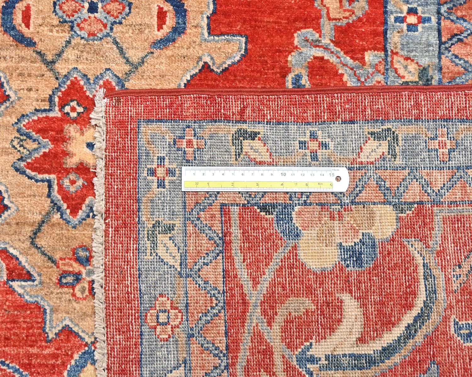 9x12 Rust Aryana Afghan Hand Knotted Veg Dye Wool Area Rug