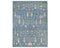 9x12 Blue Khurgeen Afghan Hand Knotted Wool Area Rug