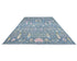 9x12 Blue Khurgeen Afghan Hand Knotted Wool Area Rug