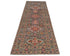 9 Feet Gray Kazak Afghan Hand Knotted Wool Runner Rug