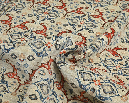 9x12 Zeigler Gray Afghan Hand Knotted Wool Area Rug