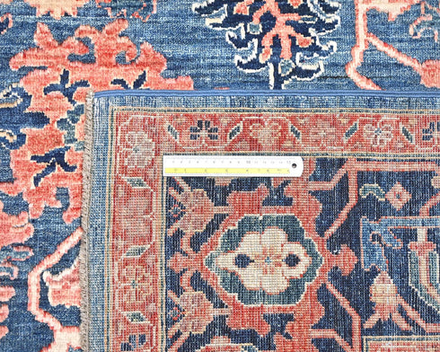 8x10 Blue Aryana Afghan Hand Knotted Veg Dye Wool Area Rug