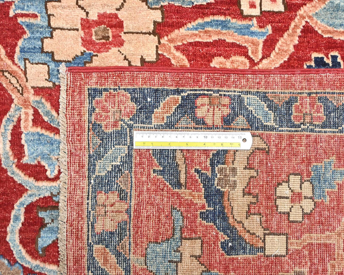 Red 9x12 Aryana Afghan Hand Knotted Veg Dye Wool Area Rug