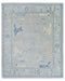 8x10 Ft Silver Gray Turkish Hand Knotted Oushak Soft Wool Area Rug