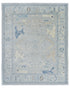 8x10 Ft Silver Gray Turkish Hand Knotted Oushak Soft Wool Area Rug