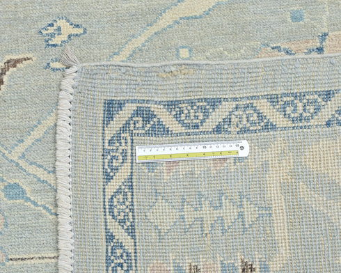 8x10 Ft Silver Gray Turkish Hand Knotted Oushak Soft Wool Area Rug