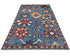 5x8 Blue Aryana Afghan Hand Knotted Veg Dye Wool Area Rug