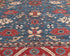 8x10 Blue Red Aryana Afghan Hand Knotted Veg Dye Wool Area Rug