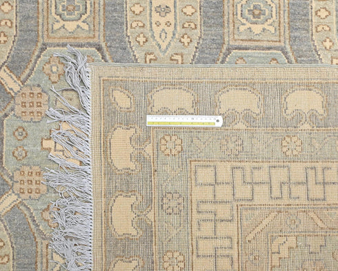 8x11 Zeigler Gray Afghan Hand Knotted Wool Area Rug