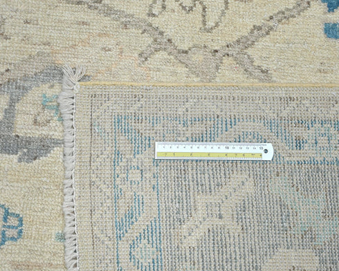 10x14 Beige Oushak Turkish Hand Knotted Soft Wool Area Rug