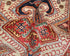 3x5 Beige Blue Aryana Afghan Hand Knotted Veg Dye Wool Area Rug