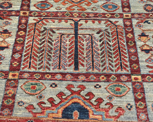 3x5 Gray Aryana Afghan Hand Knotted Veg Dye Wool Area Rug