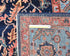 Alfombra afgana Aryana azul de lana teñida con tinte vegetal, anudada a mano, 9 x 12 pulgadas