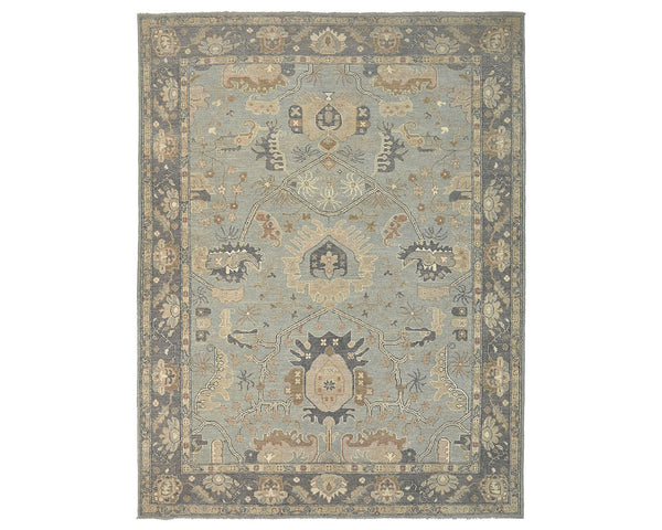 8x10 Zeigler Gray Afghan Hand Knotted Wool Area Rug