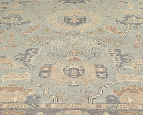 8x10 Zeigler Gray Afghan Hand Knotted Wool Area Rug