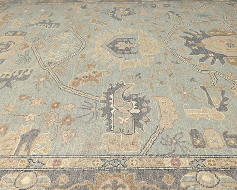 8x10 Zeigler Gray Afghan Hand Knotted Wool Area Rug