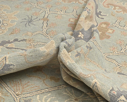 8x10 Zeigler Gray Afghan Hand Knotted Wool Area Rug