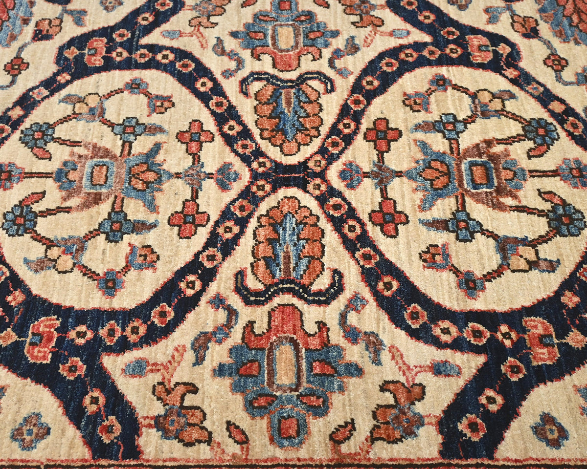 3x4 Beige Aryana Afghan Hand Knotted Veg Dye Wool Area Rug