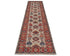 11 Feet Gray Kazak Afghan Hand Knotted Wool Runner Rug
