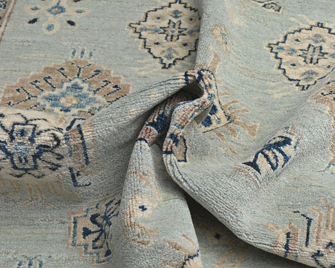 5x7 Kazak Gray Afghan Hand Knotted Traditional Wool Area Rug