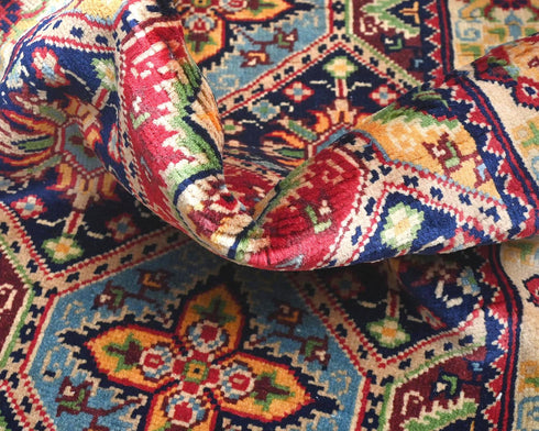 2x5 Yousafi Multicolor Afghan Hand Knotted Wool Area Rug