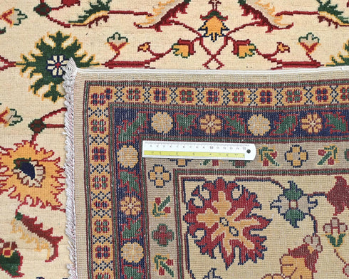 10x13 Yousafi Beige Afghan Hand Knotted Wool Area Rug