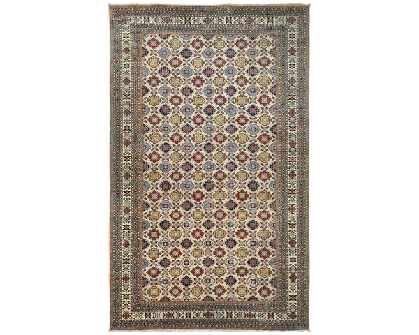 10x16 Yousafi Beige Afghan Hand Knotted Wool Area Rug