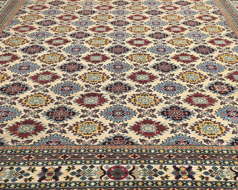 10x16 Yousafi Beige Afghan Hand Knotted Wool Area Rug