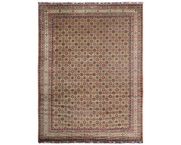 13x17 Yousafi Multicolor Afghan Hand Knotted Wool Area Rug