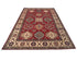 Red 6x9 Kazak Afghan Hand Knotted Geometric Wool Area Rug