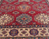 Red 6x9 Kazak Afghan Hand Knotted Geometric Wool Area Rug