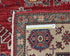 Red 6x9 Kazak Afghan Hand Knotted Geometric Wool Area Rug