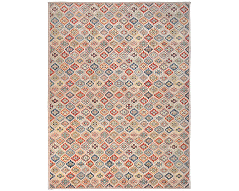 9x12 Aryana Afghan Hand Knotted Geometric Wool Area Rug