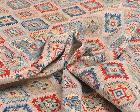 9x12 Aryana Afghan Hand Knotted Geometric Wool Area Rug