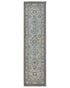 10 Feet Light Blue Kazak Afghan Hand Knotted Geometric Wool Runner Rug