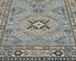 10 Feet Light Blue Kazak Afghan Hand Knotted Geometric Wool Runner Rug