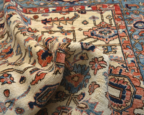 5x7 Beige Aryana Afghan Hand Knotted Veg Dye Wool Area Rug